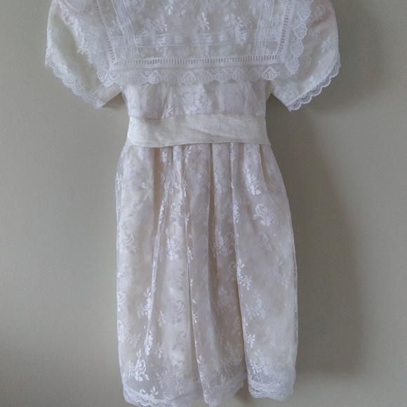 Vintage Lace Gunne Sax,Jessica McClintock Dress.Lace Prairie Dress,Cottagecore - Picture 3 of 12